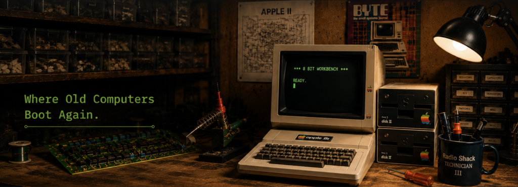 8 Bit Workbench retro computer workbench banner